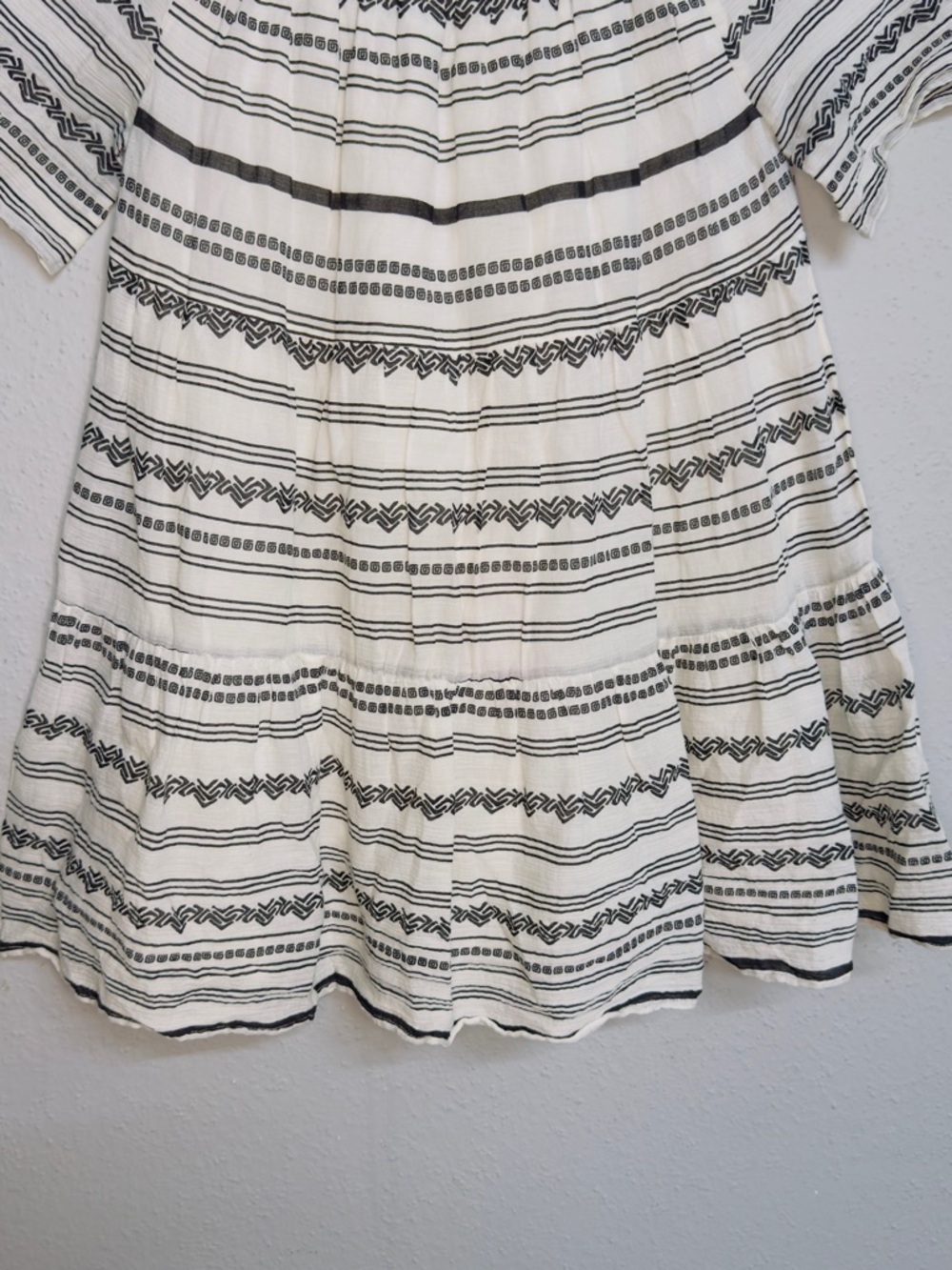 World Market World Market Black And White Off-Shoulder Striped Backless Dress View 6